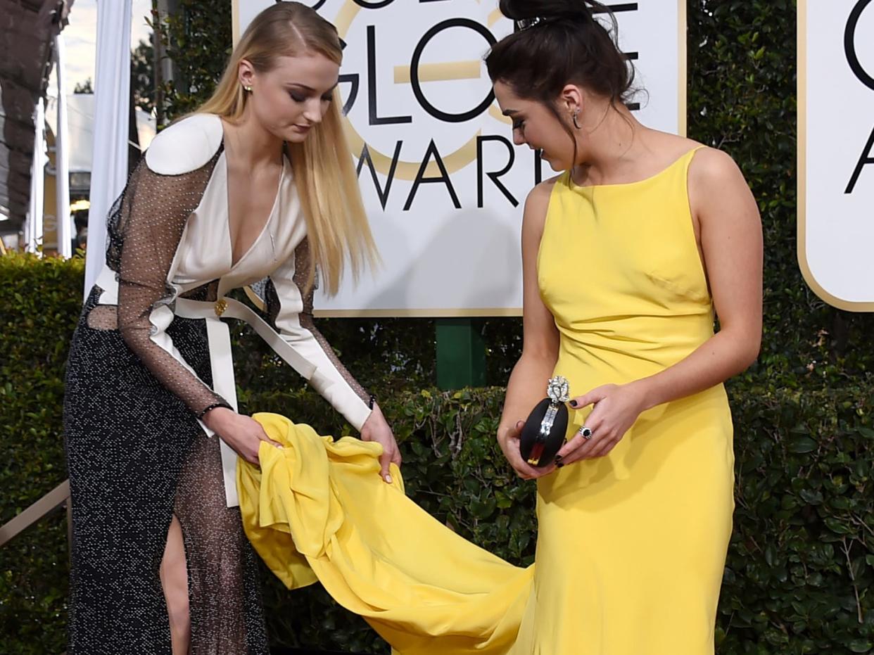 maisie william sophie turner golden globes