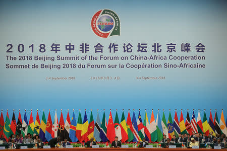 Chinese President Xi Jinping speaks during the 2018 Beijing Summit Of The Forum On China-Africa Cooperation - Round Table Conference at at the Great Hall of the People in Beijing on September 4, 2018 in Beijing, China. Lintao Zhang/Pool via REUTERS