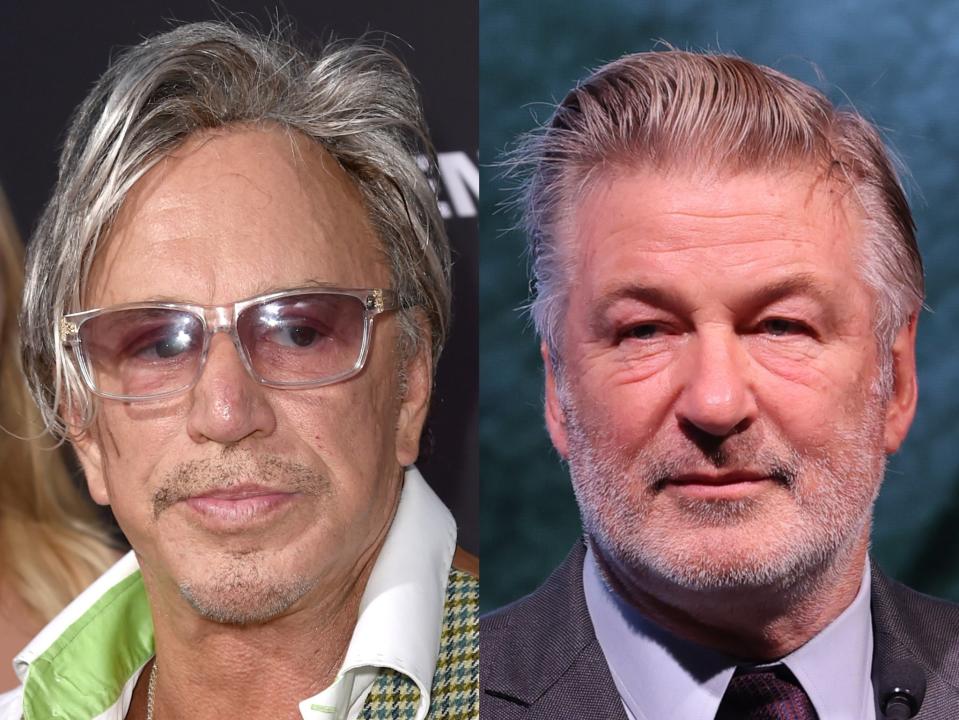 Mickey Rourke and Alec Baldwin (Getty)