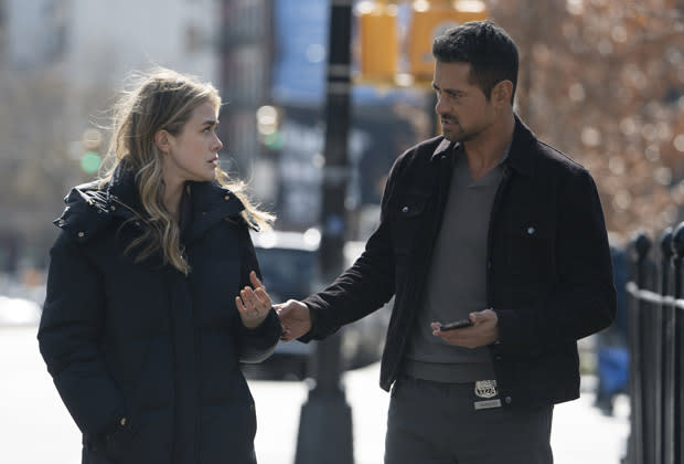 Melissa Roxburgh and J.R. Ramirez in Manifest