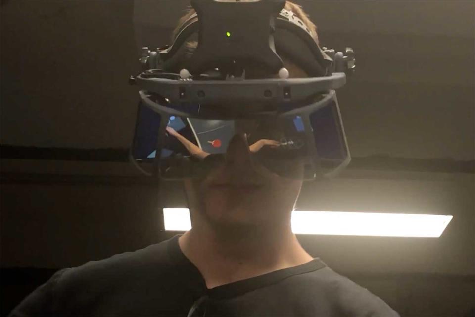 If you wanted to demonstrate Leap Motion's low-cost augmented reality headset,