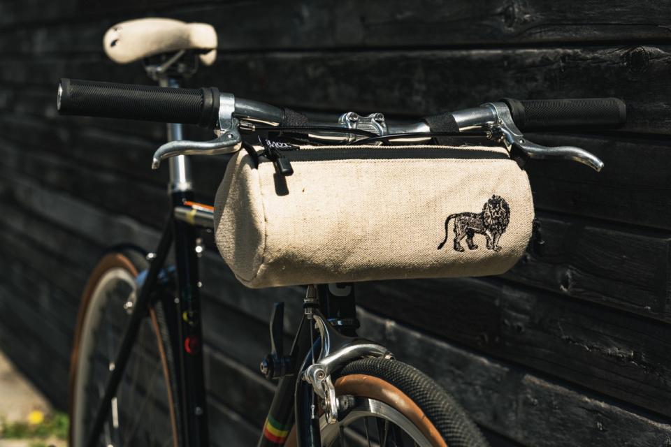 State Bicycle Co x Bob Marley hemp handlebar bag