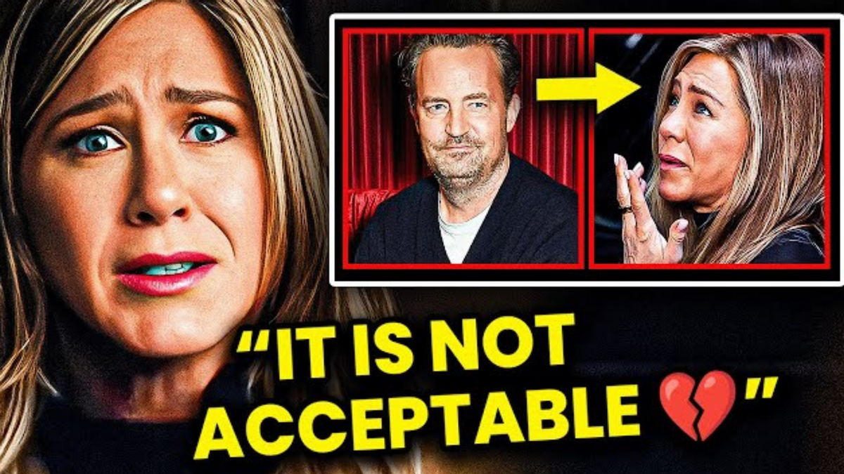 A white woman appears worried. Next to her on the bottom of the screen, the image says, "It is not acceptable." An image next to her and above the words shows two images, one of a white man and the other of the same white woman. A yellow arrow points from the man to the woman, who appears distraught. 