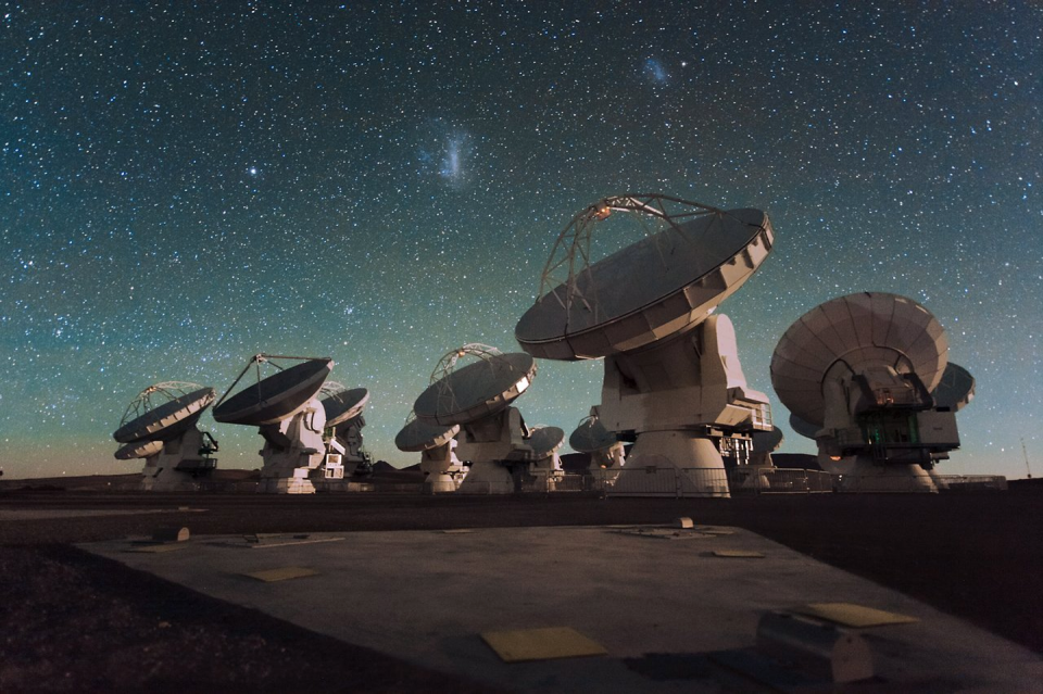 <span class="caption">Antennas of the Atacama Large Millimeter/submillimeter Array telescope, on the Chajnantor Plateau in the Chilean Andes. The telescope was used to confirm the initial detection of phosphine in Venus’ atmosphere.</span> <span class="attribution"><a class="link " href="https://cdn.eso.org/images/screen/ann13016a.jpg" rel="nofollow noopener" target="_blank" data-ylk="slk:ESO/C. Malin.;elm:context_link;itc:0;sec:content-canvas">ESO/C. Malin.</a></span>