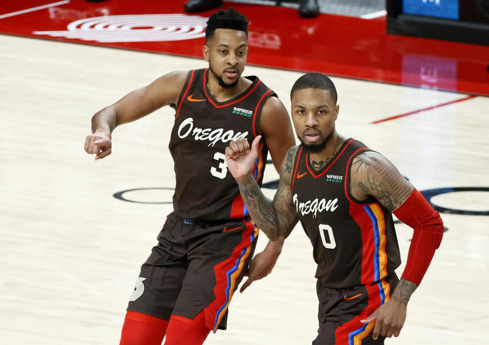 擁有Damian Lillard（0號）和CJ McCollum（3號）這對後場組合，拓荒者在進攻層面的確很有看頭。