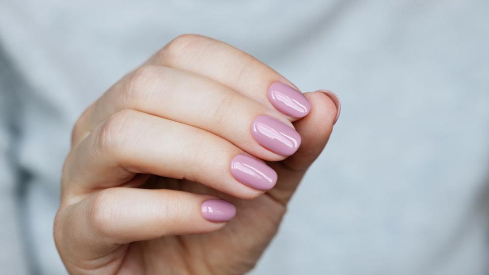 Dusky pink nails