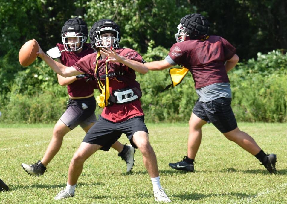 Case football practices tuesday morning at Case.