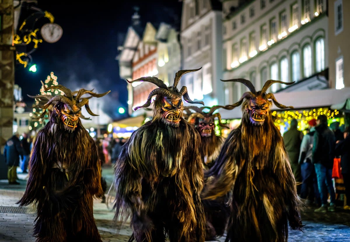 Krampusnacht celebrations seen on the streets of Bad Toelz, Germany (Getty Images)