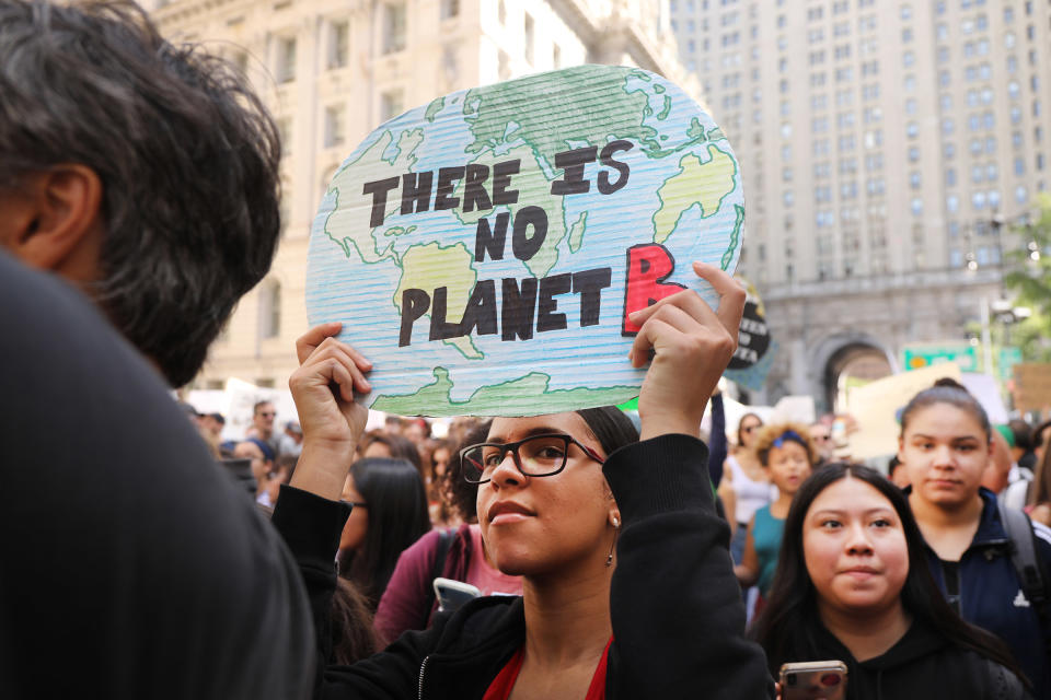 People march to demand action on the global climate crisis on September 20, 2019 in New York City. | Spencer Platt—Getty Images