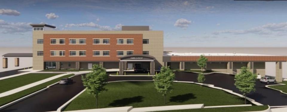 A rendering of what Novant Health’s expanded emergency department in Mint Hill will look like.