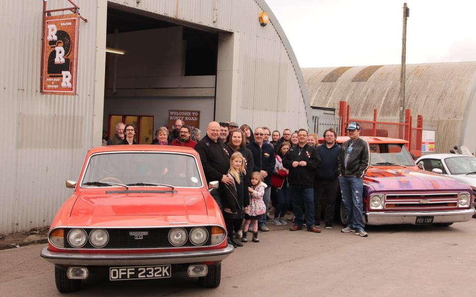 Classic car enthusiasts gathered at the Rusty Road 2 Recovery workshop to support Vince Davis and his team in this exciting new local enterprise - Malcolm McKay