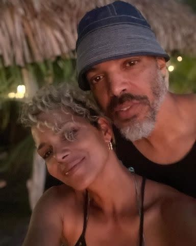 <p>Halle Berry/Instagram</p> Halle Berry and Van Hunt.