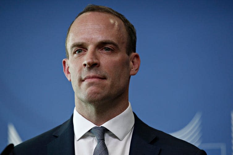 <span class="caption">Raab quit the cabinet over May’s Brexit deal.</span> <span class="attribution"><span class="source">Shutterstock</span></span>