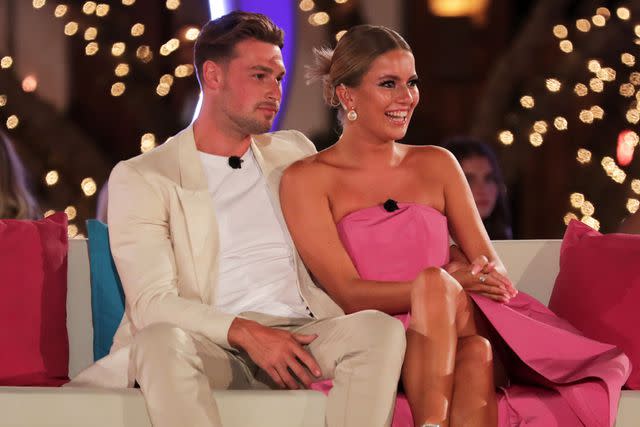 <p>Matt Frost/ITV/Shutterstock </p> Tasha Ghouri and Andrew Le Page on Season 8 of 'Love Island'.