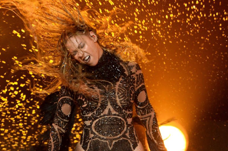 Beyoncé performs "Freedom" as she opens the the show for the 16th annual BET Awards at Microsoft Theater in Los Angeles in 2016. File Photo by Jim Ruymen/UPI