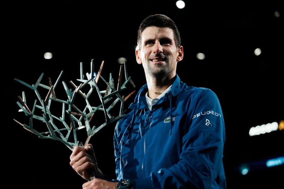 Novak Djokovic won the Rolex Paris Masters (Thibault Camus/AP) (AP)