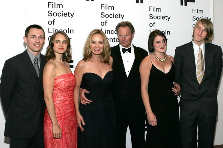 Bruce Bryan, Shura Baryshnikov, Jessica Lange, Sam Shepard, Hannah Shepard and Walker Shepard appear at a 2006 event. (Photo: Jimi Celeste/Patrick McMullan via Getty Images)