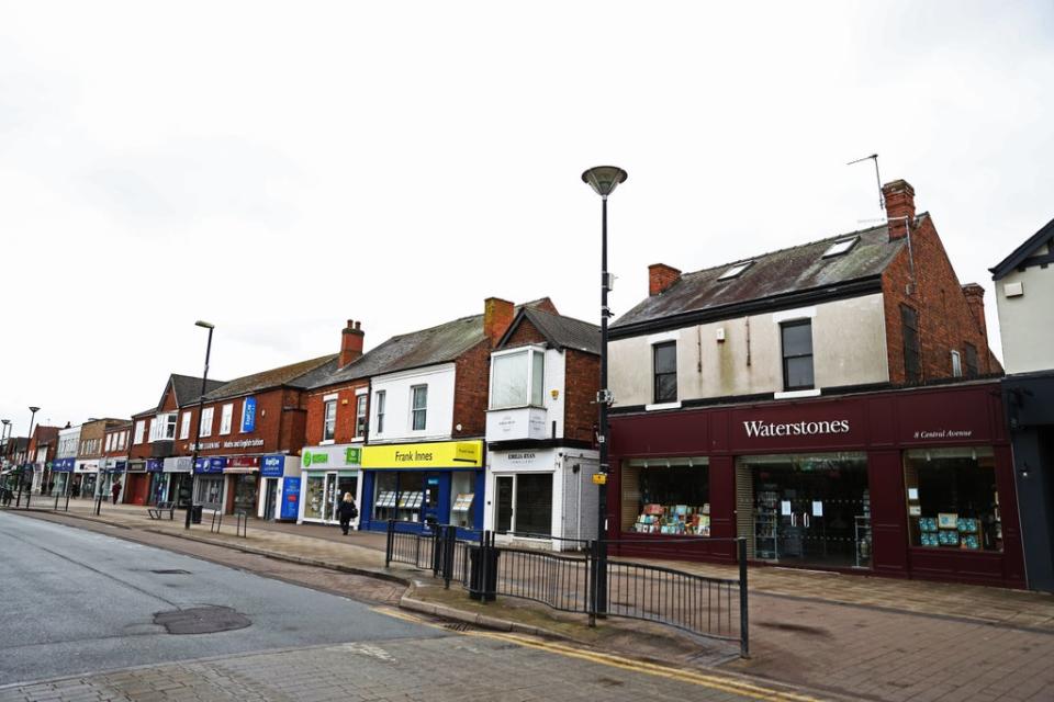 A quiet high street in West Bridgford, Nottingham. Research shows shops in Britain closed at an average of nearly 50 per day during the first half of the year (Tim Goode/PA) (PA Archive)