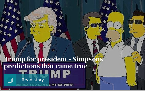 Trump for president and other real things predicted by The Simpsons