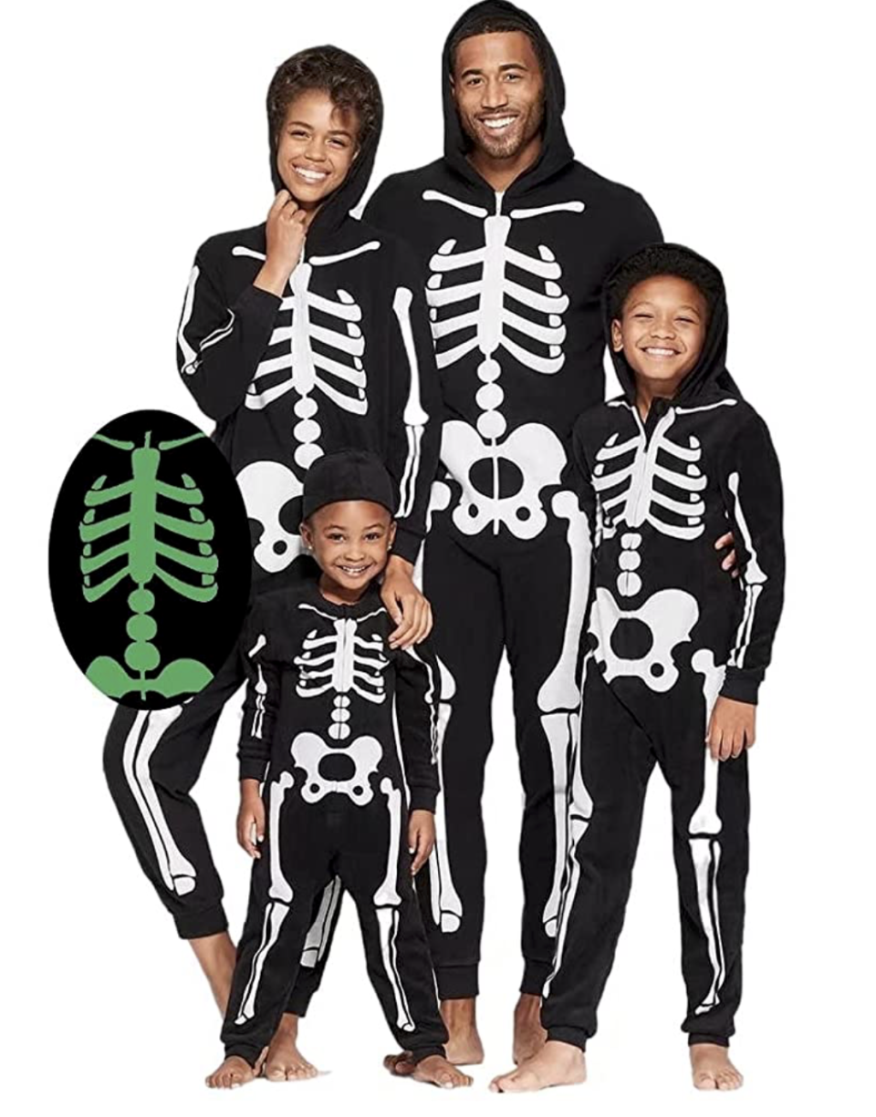 Glow in Dark Skeleton Jumpsuits, starting at $122.96 for four costumes