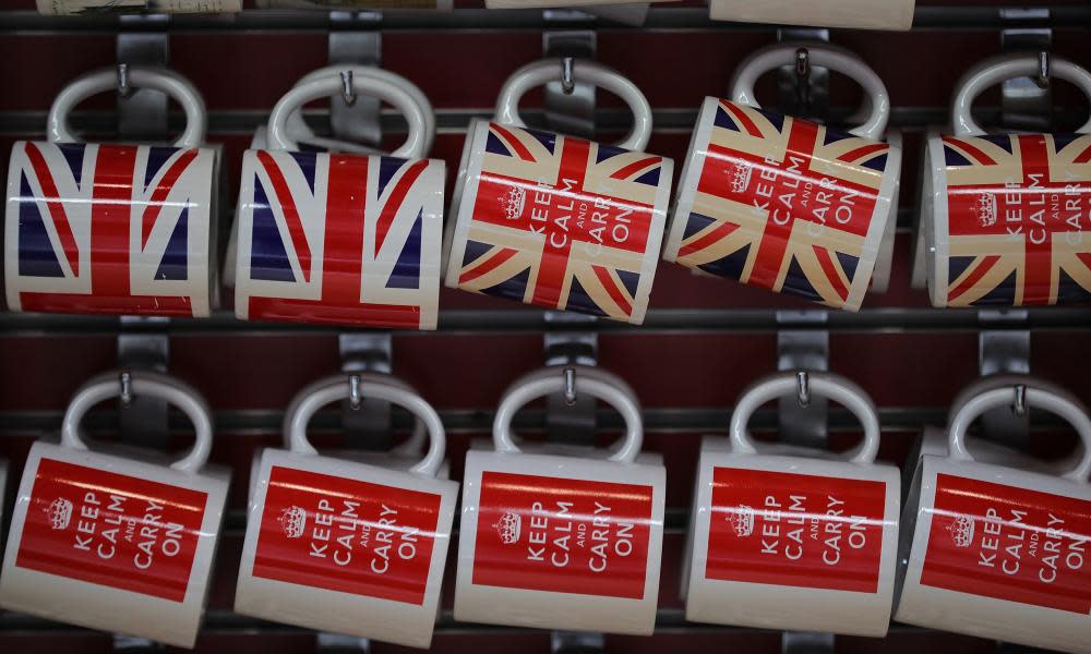 Mugs with union jack and keep calm and carry on