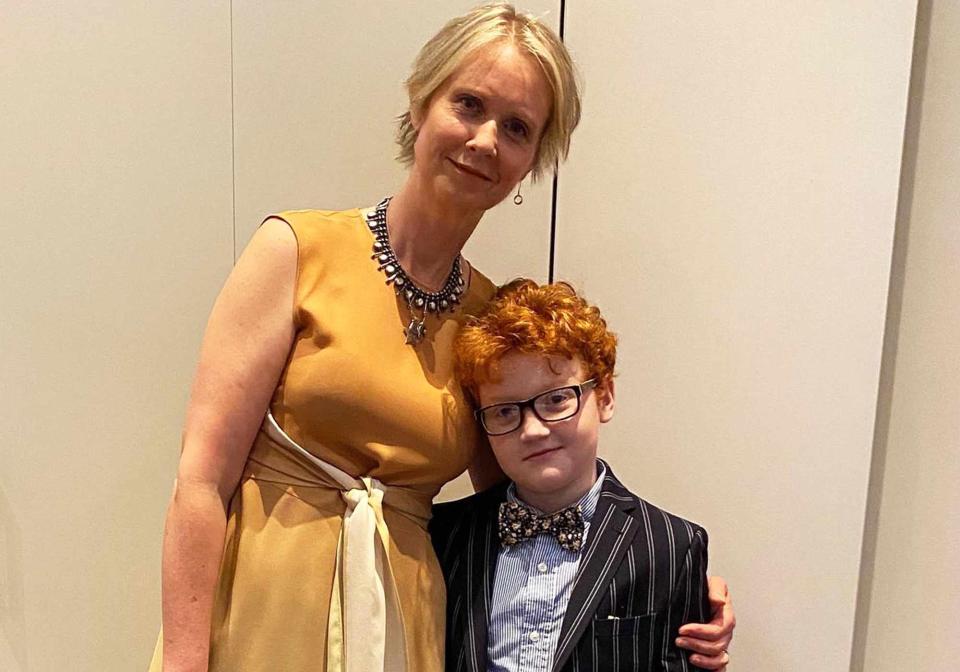 <p>Cynthia Nixon Instagram</p> Cynthia Nixon and her youngest child, son Max Ellington Nixon-Marinoni.