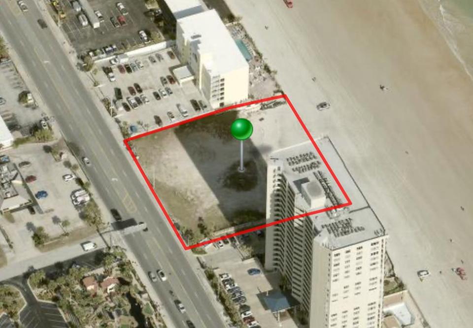 This image from the Volusia County Property Appraiser's website shows the vacant oceanfront lot at 3411 S. Atlantic Ave. in Daytona Beach Shores that Clearwater-based Valor Capital is looking to develop an 18-story condominium building. The project will be reviewed at the city's Planning & Zoning Board meeting on Monday Dec. 11, 2023, beginning at 8:30 a.m. at the City Commission Chambers in the Community Center at 3000 Bellemead Drive.