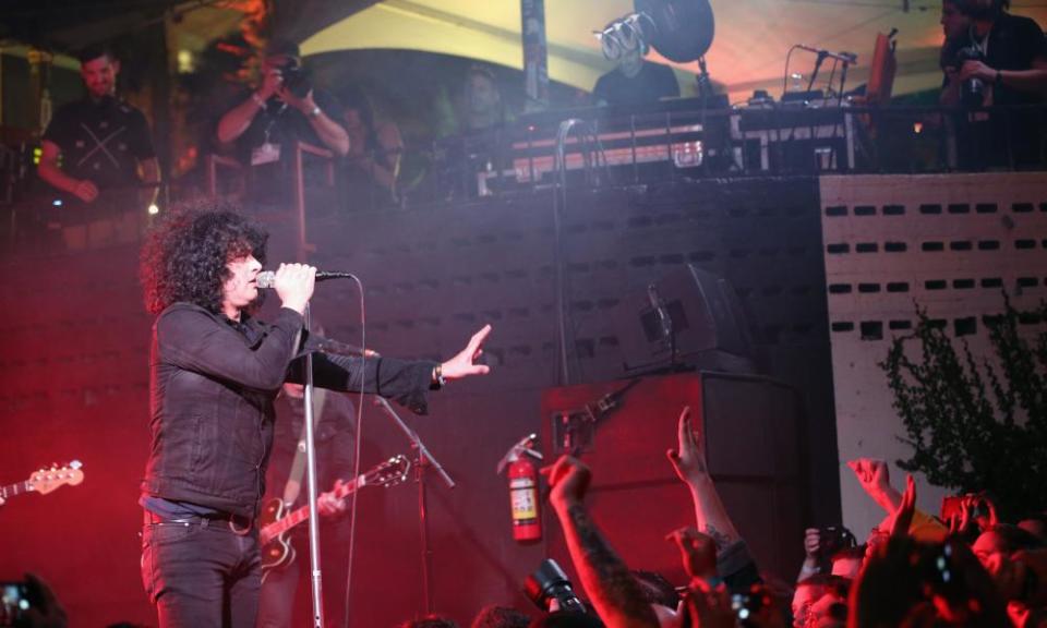 Cedric Bixler-Zavala of At The Drive-In performs onstage at House of Vans during SXSW 2017 in Austin.