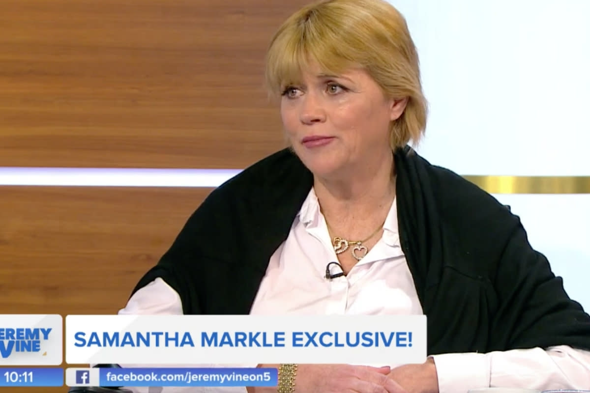 Samantha Markle speaking on Jeremy Vine (Channel 5)