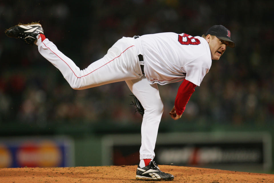 Curt Schilling。（Photo by Brad Mangin/MLB Photos via Getty Images）