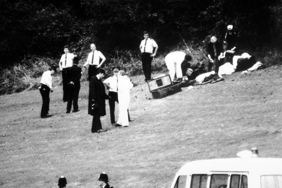 Forensic experts search Wild Park on 11 October 1986
