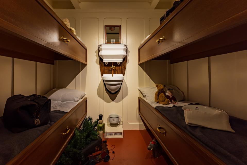 A third-class cabin at the Titanic Museum Attraction