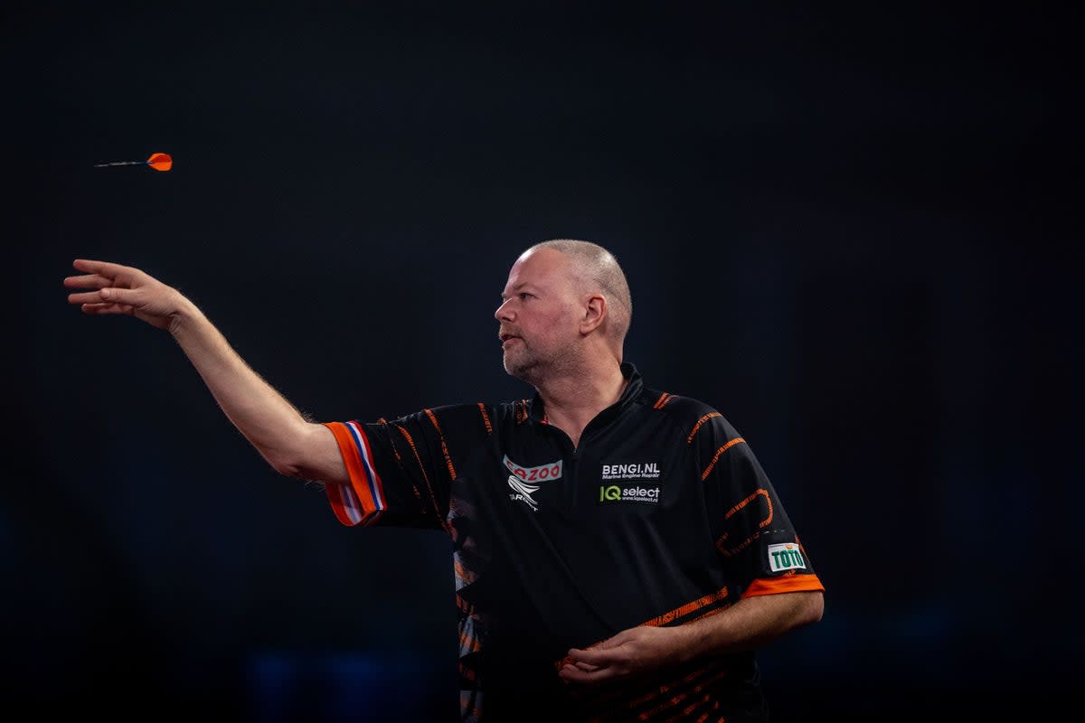 Raymond van Barneveld was victorious against the Czech qualifier Filip Sebesta in Leverkusen (Steven Paston/PA) (PA Wire)