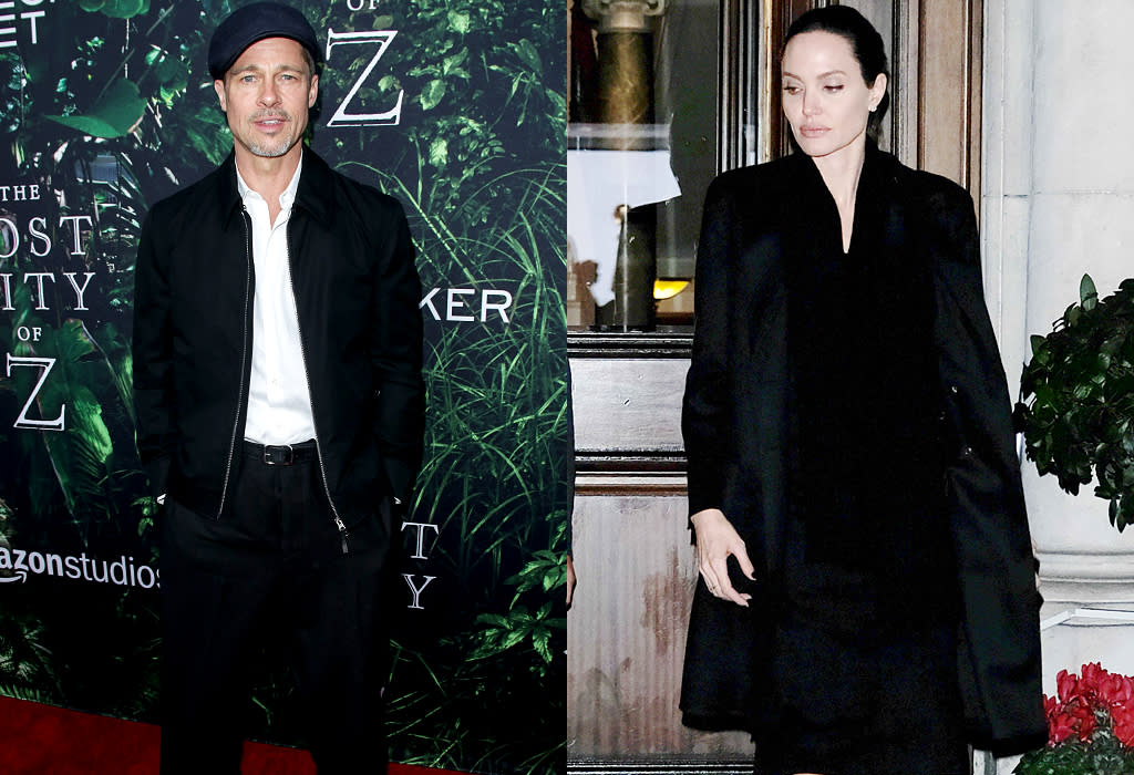 Brad Pitt and Angelina Jolie have been going their separate ways and getting different storylines. (Photo: Splash News)