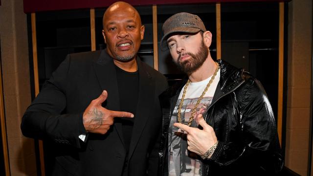 Eminem, left to righ, Kendrick Lamar, Dr. Dre, Mary J. Blige, 50