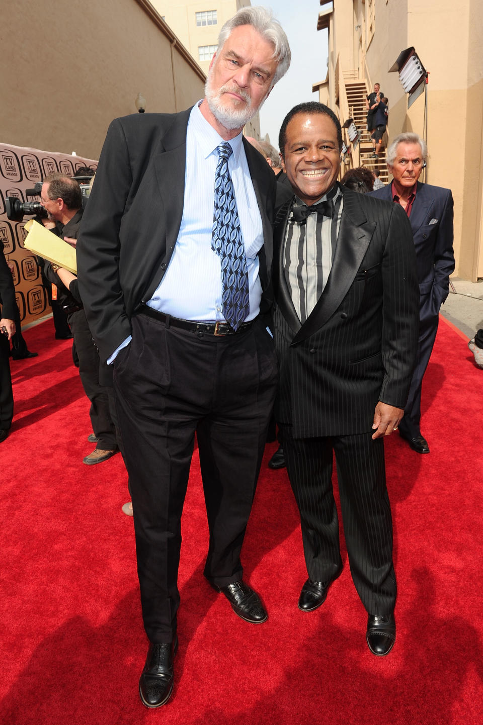 CULVER CITY, CA - APRIL 17:  Actors Richard Moll (L) and Ted Lange arrive at the 8th Annual TV Land Awards at Sony Studios on April 17, 2010 in Culver City, California.  (Photo by Alberto E. Rodriguez/Getty Images)