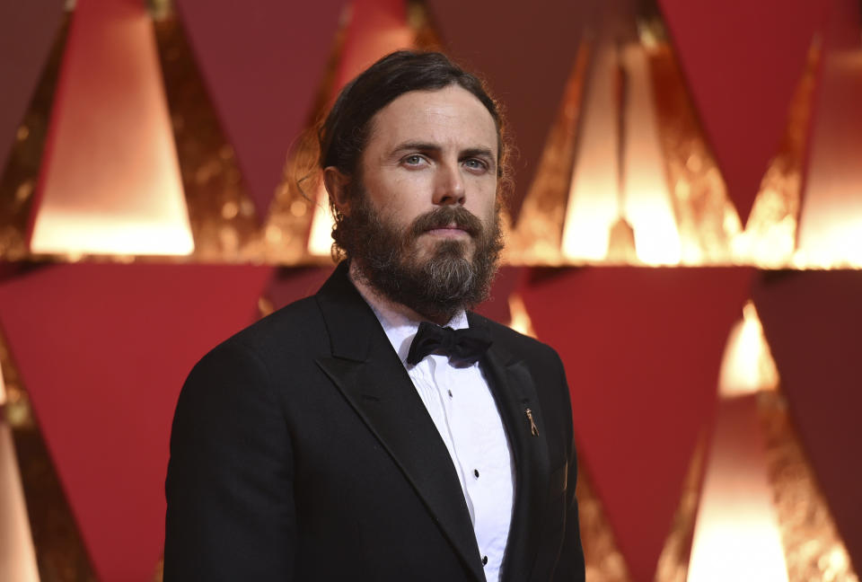 Casey Affleck arrives at the Oscars on Sunday, Feb. 26, 2017, at the Dolby Theatre in Los Angeles. (Photo by Richard Shotwell/Invision/AP)