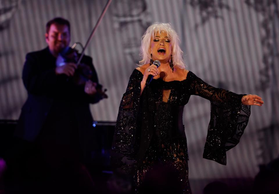 Tanya Tucker performs during the 57th Annual Country Music Association Awards in Nashville, Tenn., Wednesday, Nov. 8, 2023.