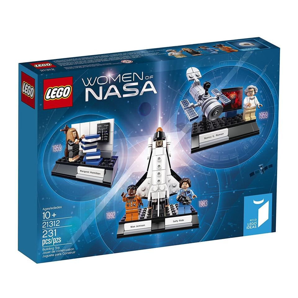 It includes four&nbsp;minifigures of Nancy Grace Roman, Margaret Hamilton, Sally Ride and Mae Jemison<br /><strong>Price: <a href="https://www.amazon.com/LEGO-Ideas-Women-21312-Building/dp/B071W77MBJ/" target="_blank">$60</a></strong>