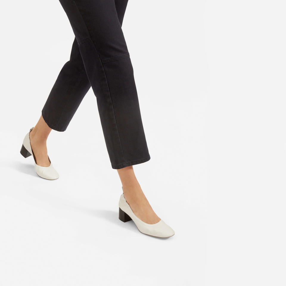 <p><a href="https://go.redirectingat.com?id=74968X1596630&url=https%3A%2F%2Fwww.everlane.com%2Fproducts%2Fwomens-day-heel-bone&sref=https%3A%2F%2Fwww.womansday.com%2Fstyle%2Ffashion%2Fg602%2F10-super-comfy-high-heels-63478%2F" rel="nofollow noopener" target="_blank" data-ylk="slk:Shop Now;elm:context_link;itc:0;sec:content-canvas" class="link ">Shop Now</a></p><p>The Italian Leather Day Heel </p><p>everlane.com</p><p>$175.00</p><span class="copyright">Everlane</span>