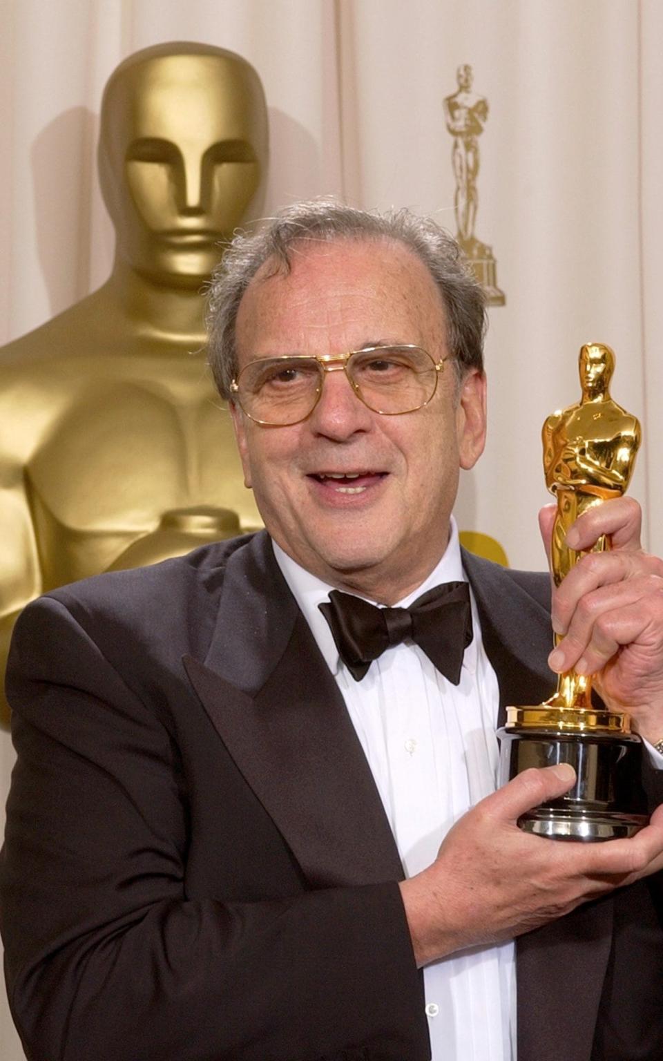 Harwood in 2003 with his Academy Award for best adapted screenplay - Reed Saxon/AP