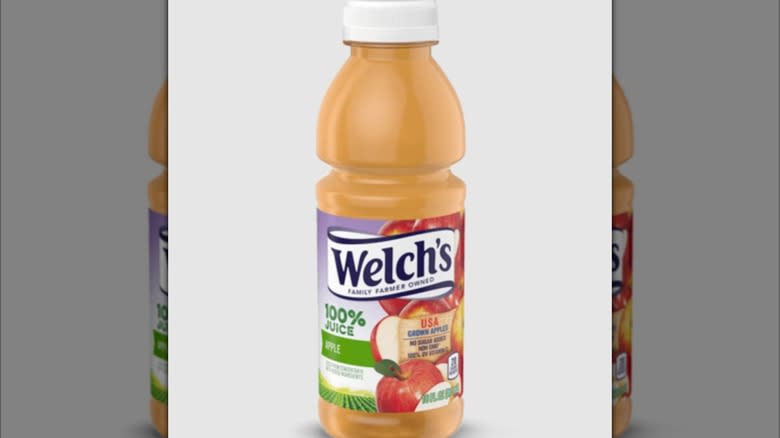 Welch's apple juice bottle