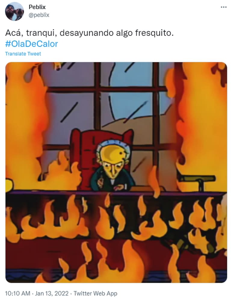 No faltaron las referencias a los Simpson en los memes sobre la ola de calor