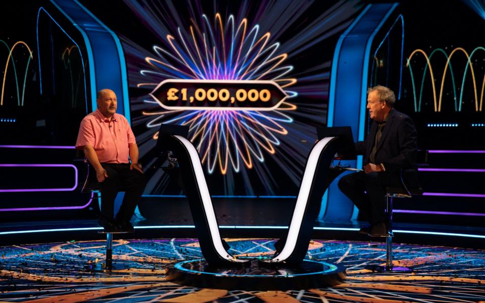 Donald Fear winning a million pounds last night - ITV Picture Desk