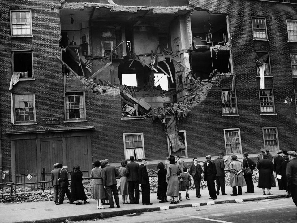 London building damaged by WWII bombing