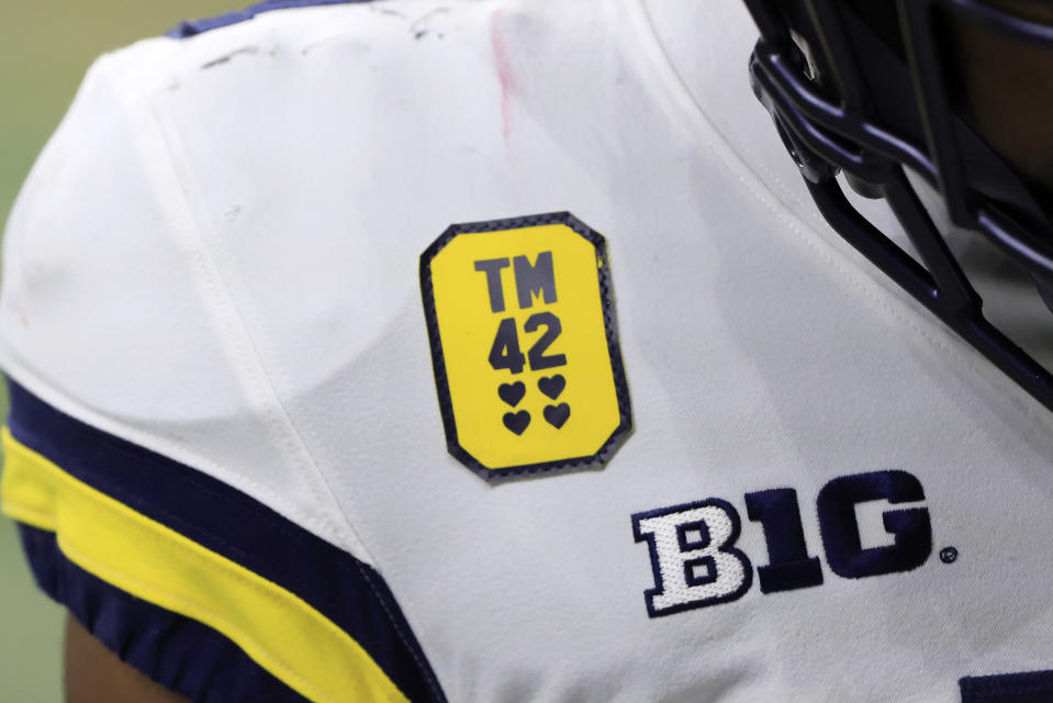 The Michigan Wolverines will wear a patch honoring the Oxford High School victims during the Big Ten Championship game
