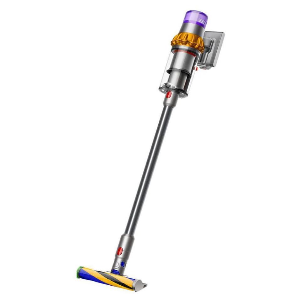 <p><strong>Dyson</strong></p><p>dyson.com</p><p><strong>$649.99</strong></p><p>Although the Dyson V12 is an outstanding vacuum in and of itself, what makes it even greater is how much more accessible and easier it is to handle. Rather than having a trigger like almost every other vacuum in Dyson’s lineup, this one has a large power button that you press to turn it off and on.</p><p>It’s also much smaller than your average stick vacuum. Weighing in at just 5 pounds, it’s almost 2 pounds lighter than Dyson’s full-sized V15 vacuum. Don’t let its size fool you, though, it still packs as much suction power as the Dyson V10. I had no issues sucking up coffee grounds stuck between the crevices of my hardwood floors, it performed fantastically on my carpets, and easily transitioned between the two.</p><p>The Dyson V12 essentially packs all the bells in whistles of the more expensive V15 vacuum in a smaller package. It has the piezo sensor for measuring how much debris you are sucking up and it also comes with Dyson’s signature hair screw tool that absolutely annihilates pet hair on couch cushions.</p><p>The only issue folks may have with the V12 is how small its dustbin is — especially if there are pets in your household. Even still, it performed better than average at sucking up my husky and German shepherd's hair — I just needed to empty the bin frequently. Regardless, it’s a stellar vacuum that is easy to handle.<br></p>