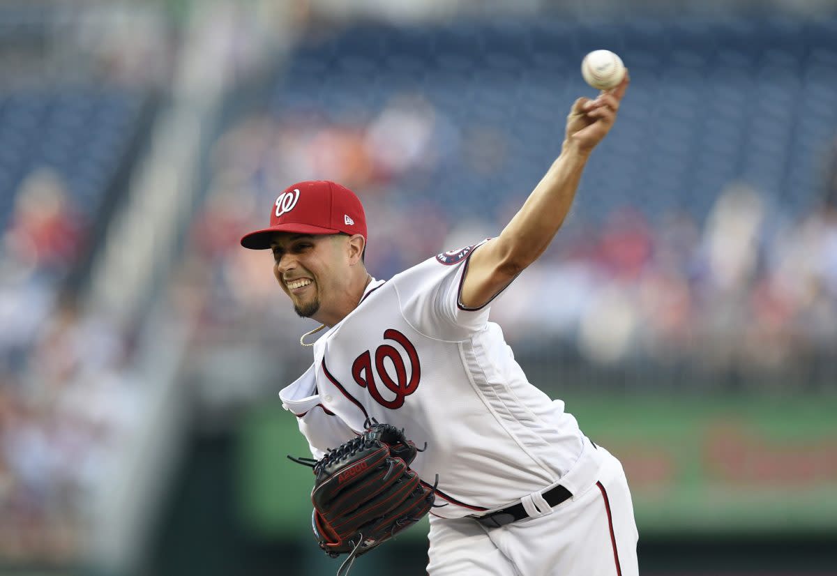 Washington Nationals' Gio Gonzalez has solid surface numbers, but he's not likely to keep it up. (AP Photo/Wilfredo Lee)