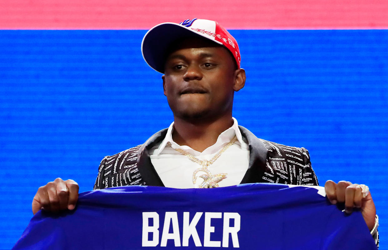 DeAndre Baker has been charged with four counts of armed robbery with a firearm after he allegedly robbed a South Miami party in May. (Photo by Andy Lyons/Getty Images)