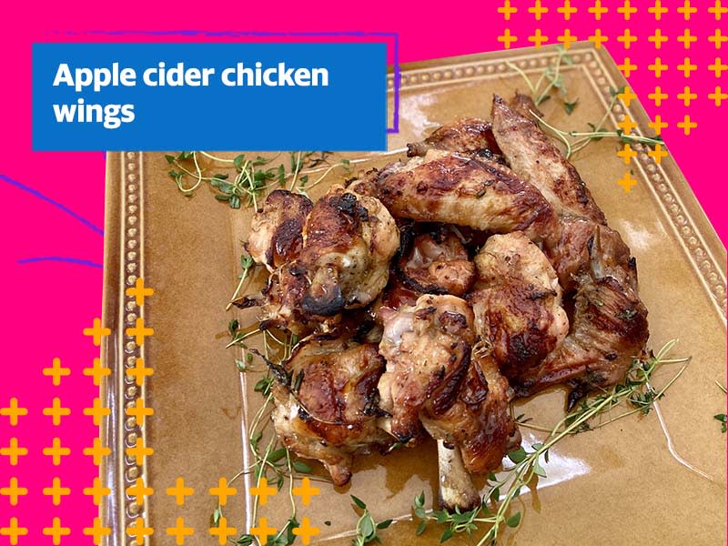 Apple cider chicken wings